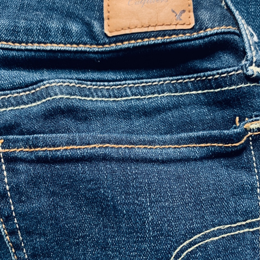 American Eagle jeans straight w stretch. EUC. Sz 0 - Picture 5 of 6